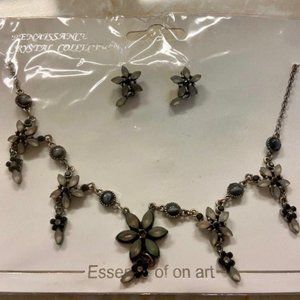 Matching Floral Earrings and Necklace